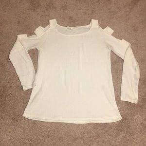 open shoulder sweater